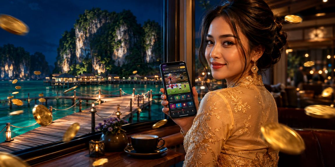 Pemain wanita berbaju kebaya membuat taruhan sukan di Ipoh menggunakan telefon